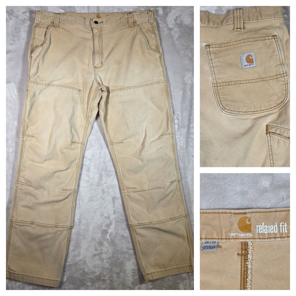 Carhartt Rugged Flex Rigby Double Front Pants Mens 38x32 Tan Workwear Gorpcore